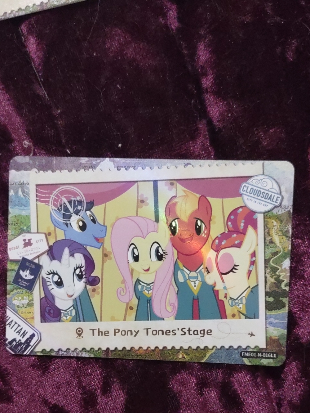 My Little Pony The Pony Tones' Stage Card - Pink, Yellow, Purple, Blue, Red